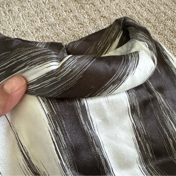 Carlisle sleeveless dress, cowl neck, Brown and white abstract Size 6 - Picture 4 of 16